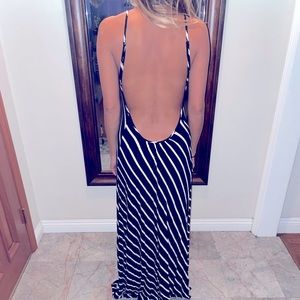 Backless maxi dress size s bit fabric